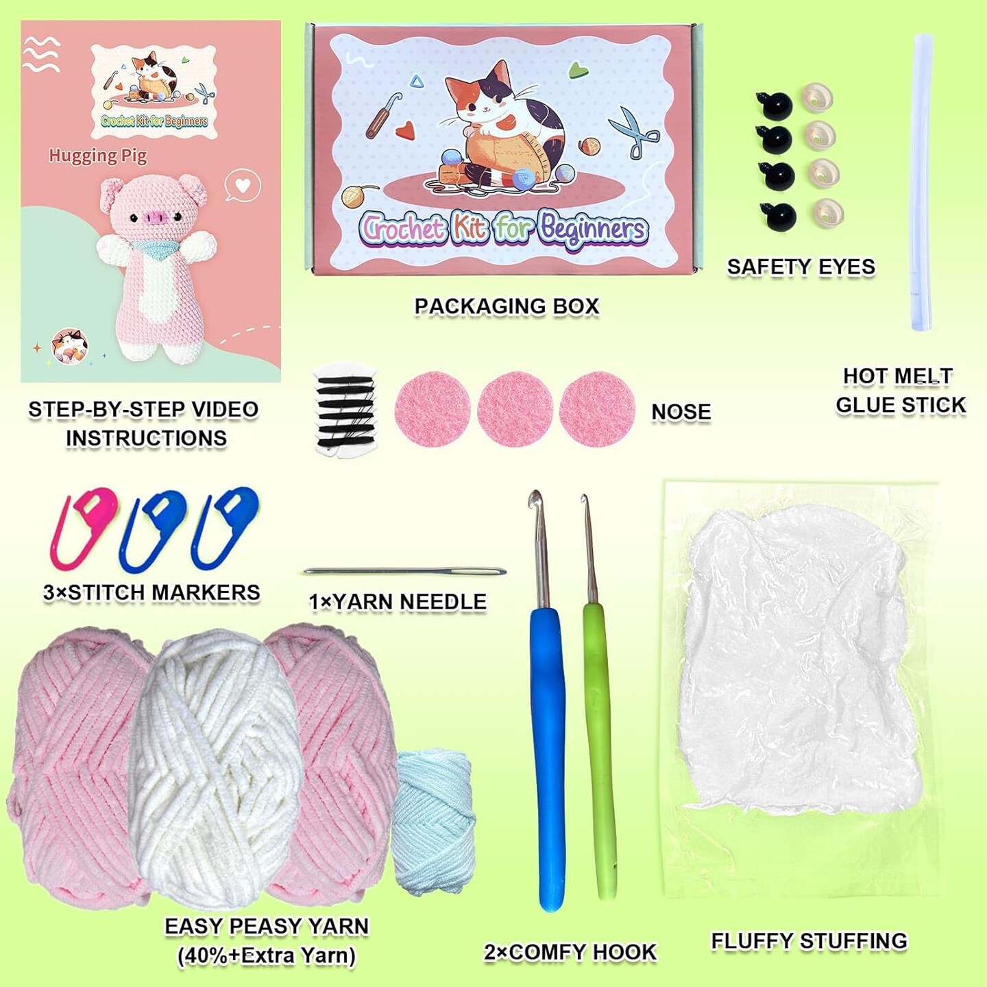 Crochet Kit for Beginners, Crochet Starter Kit