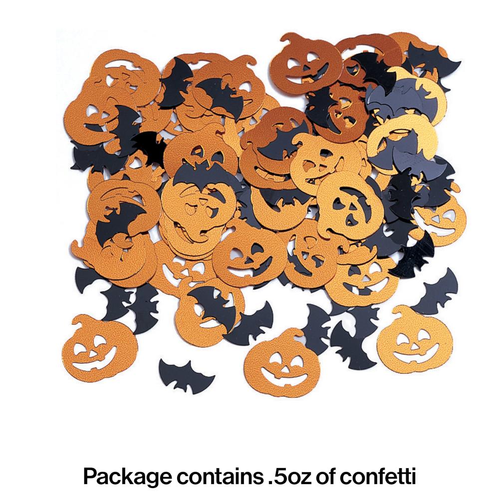 12 pc Bulk Bats and Pumpkin Confetti