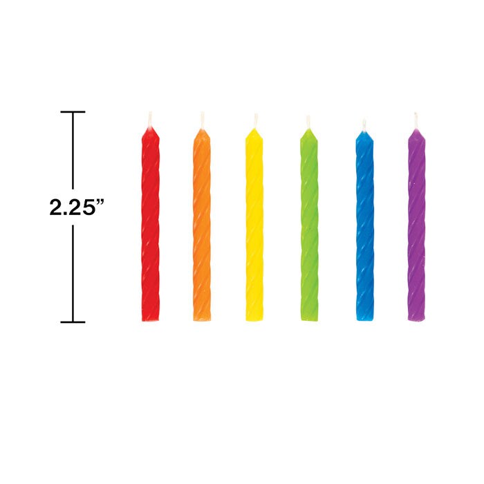288 pc Bulk Rainbow Spiral Candles