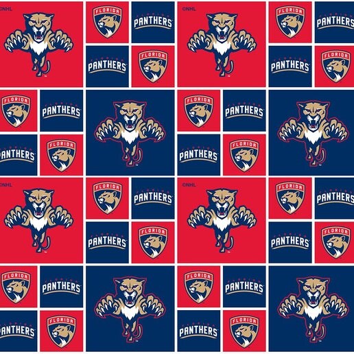 NHL Licensed Florida Panthers 020-PAN Cotton Fabric by the Yard
