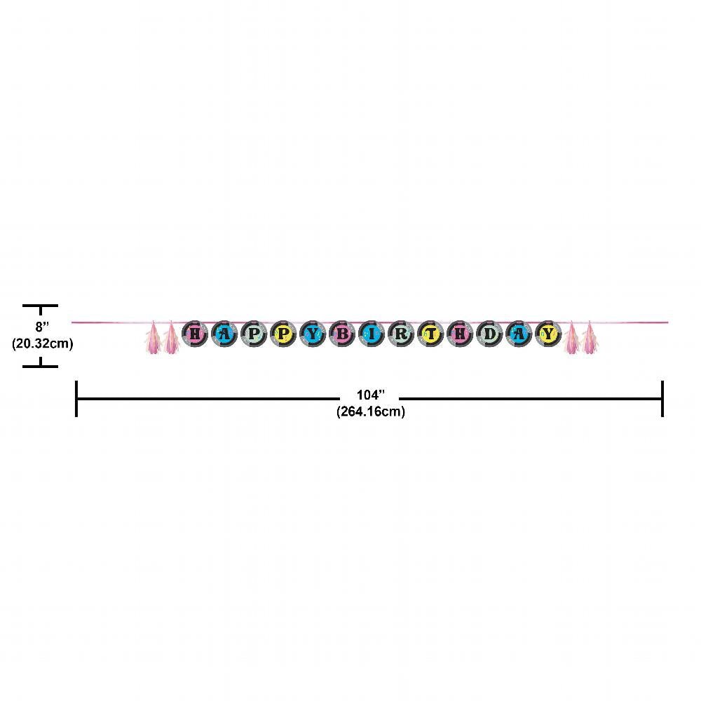12 pc Bulk Birthday Beats Happy Birthday Ribbon Banner