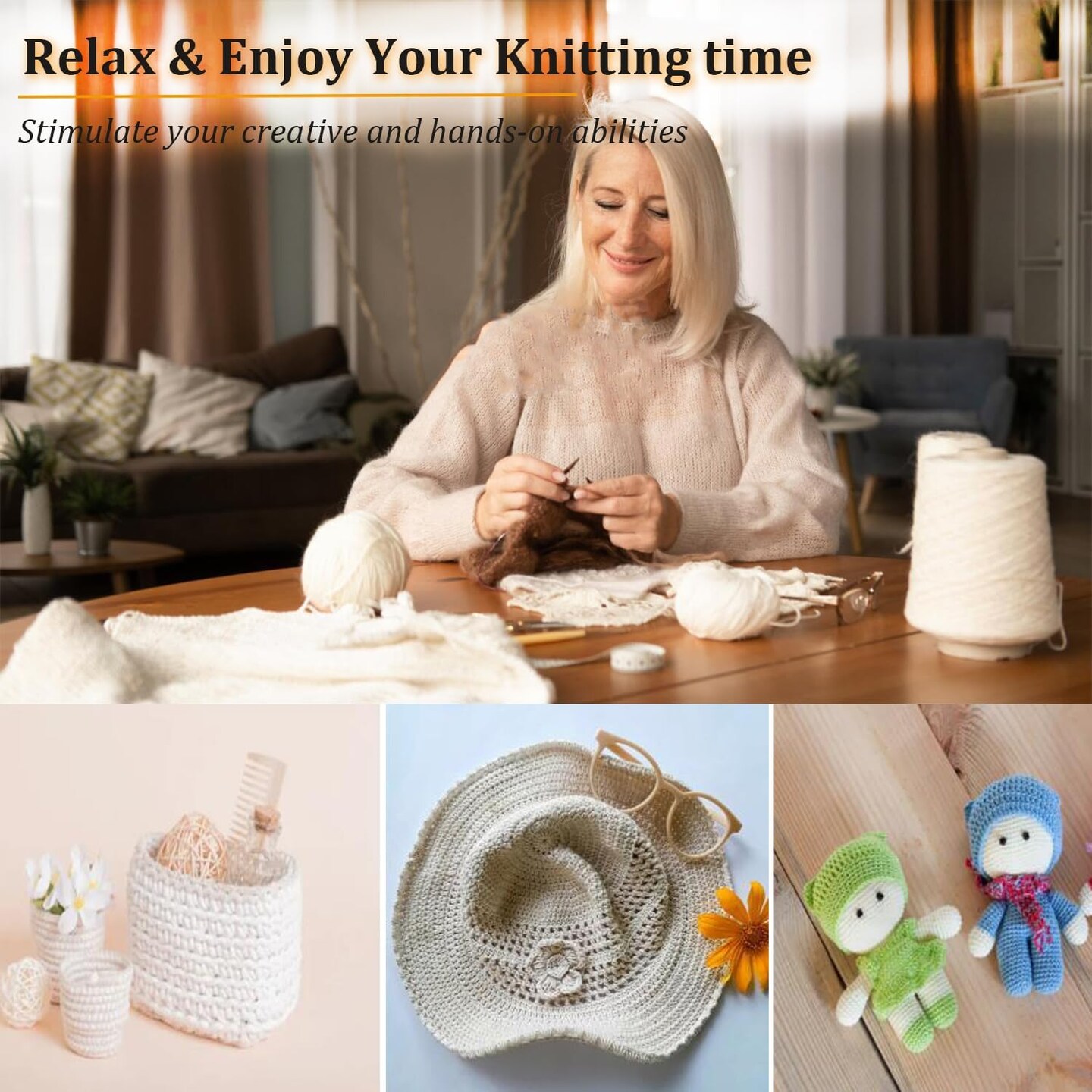 21 Sizes Crochet Hooks Set,Ergonomic Crochet Hook with Case for Arthritic Hands,Complete Crochet Set