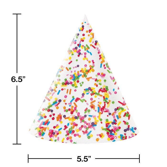 48 pc Bulk Confetti Sprinkles Party Hats