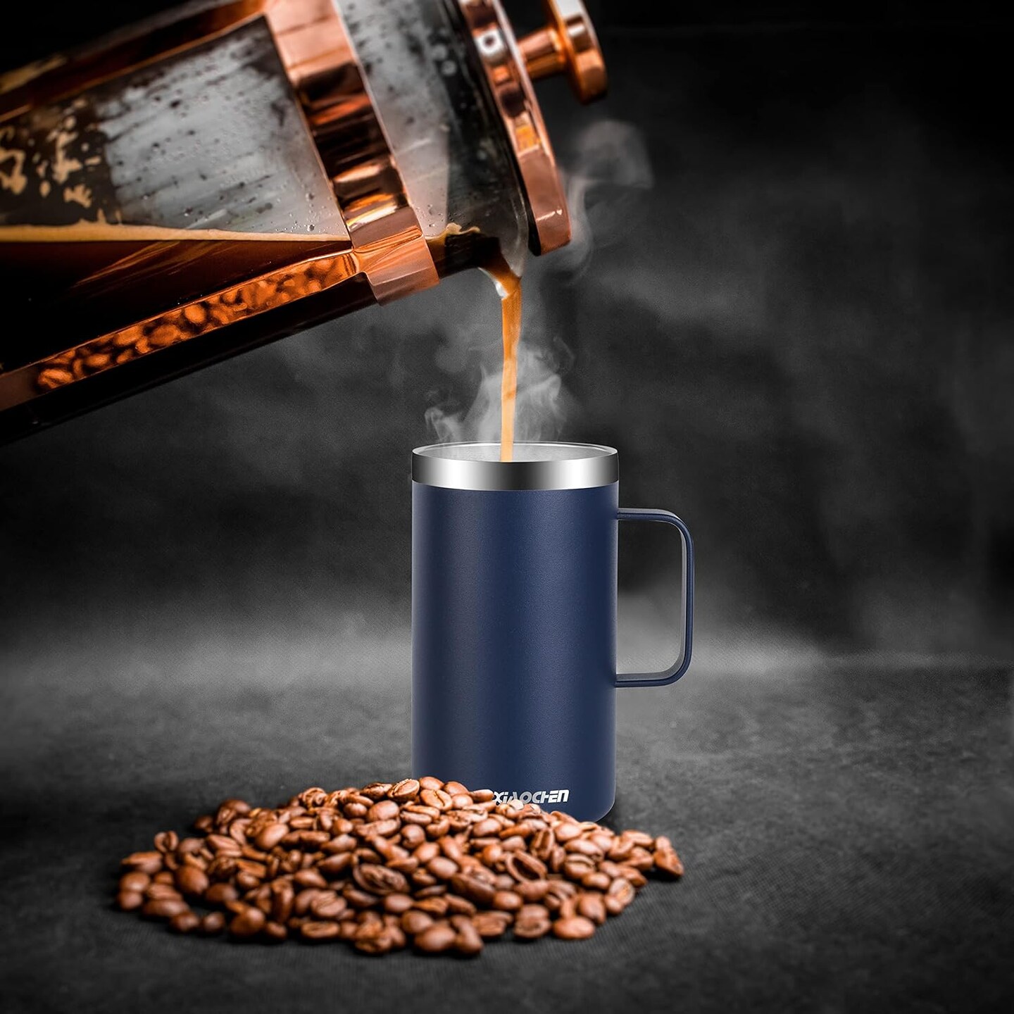 20oz Insulated Coffee Mug with Lid, Stainless Steel Coffee Cup