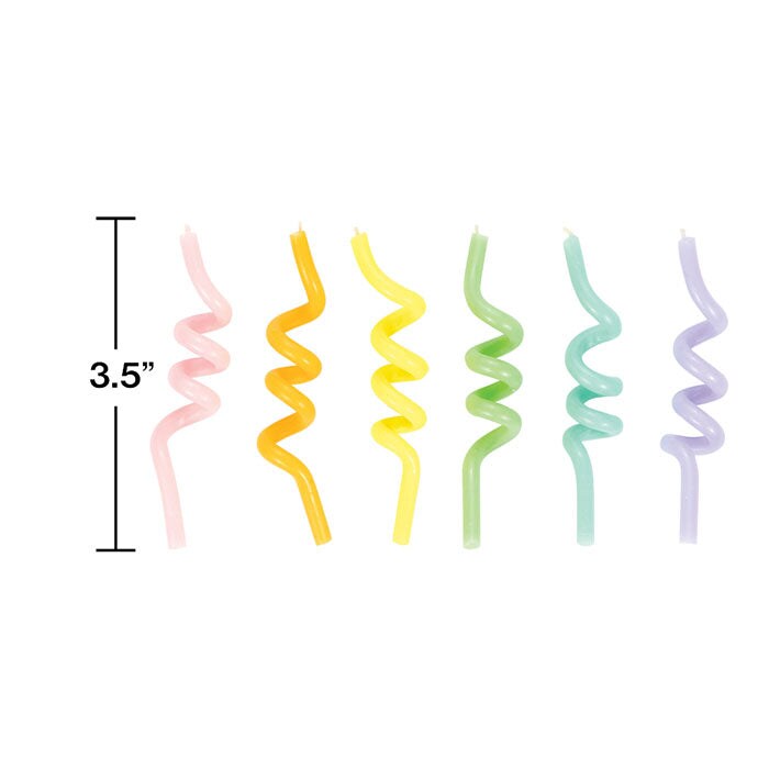 72 pc Bulk Pastel Crazy Curl Candles