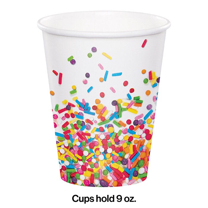 96 pc Bulk Confetti Sprinkles 9 oz Cups