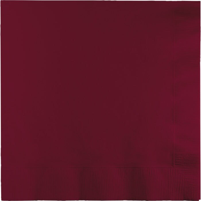 600 pc Bulk Burgundy 2 Ply Luncheon Napkins