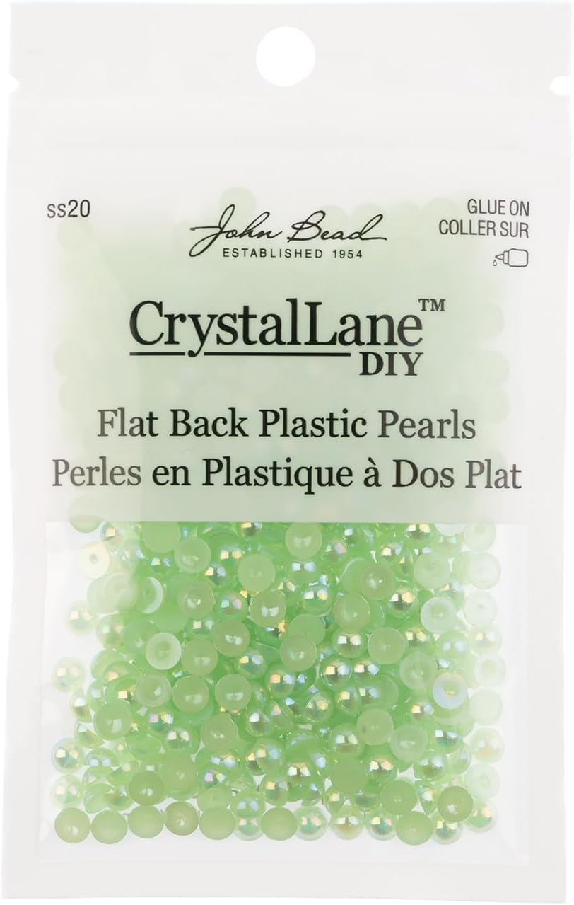 Crystal Lane DIY SS20(5mm) Plastic Pearl Flatback Rhinestones, 575pcs