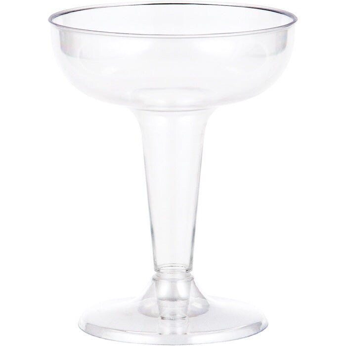 54 pc Bulk Clear 4 oz Plastic Champagne Coupes