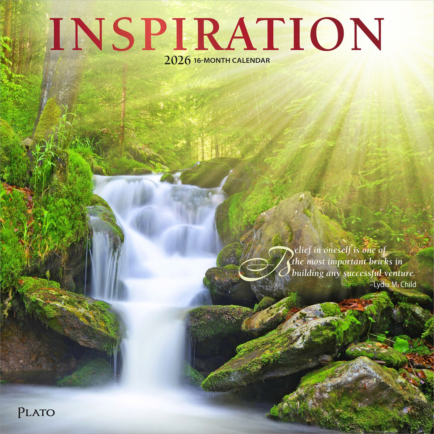 Inspiration | 2026 12 x 24 Inch (Hanging) Monthly Square Wall Calendar | Foil Stamped Cover