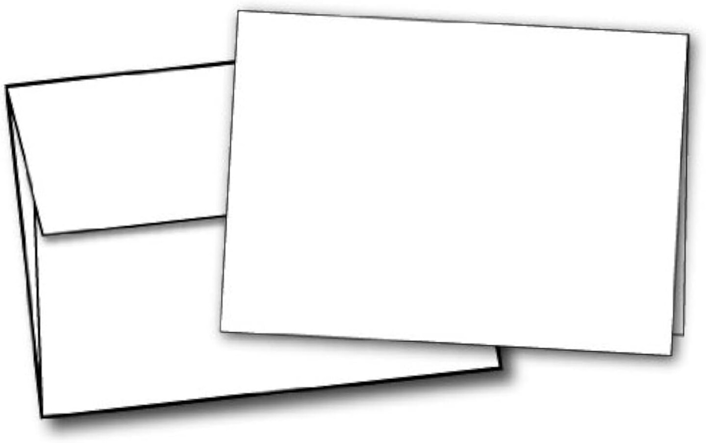 5" X 7" Heavyweight (80lb Cover) Blank White Greeting Card Sets (40 Cards & Envelopes)