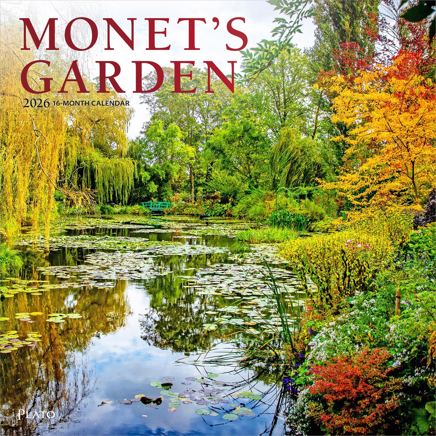 Monet&#x27;s Garden | 2026 12 x 24 Inch (Hanging) Monthly Square Wall Calendar | Foil Stamped Cover