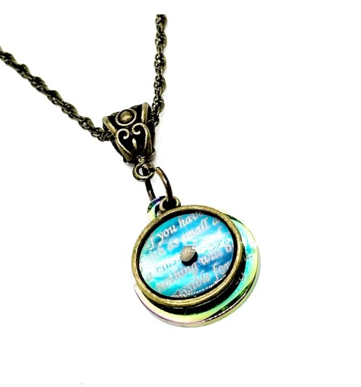 Antique Brass Mustard Seed Scripture Charm Necklace, Faith Gifts, Matthew  17 20, Mustard Seed Christian Jewelry, Believer Gifts, Faith Quote