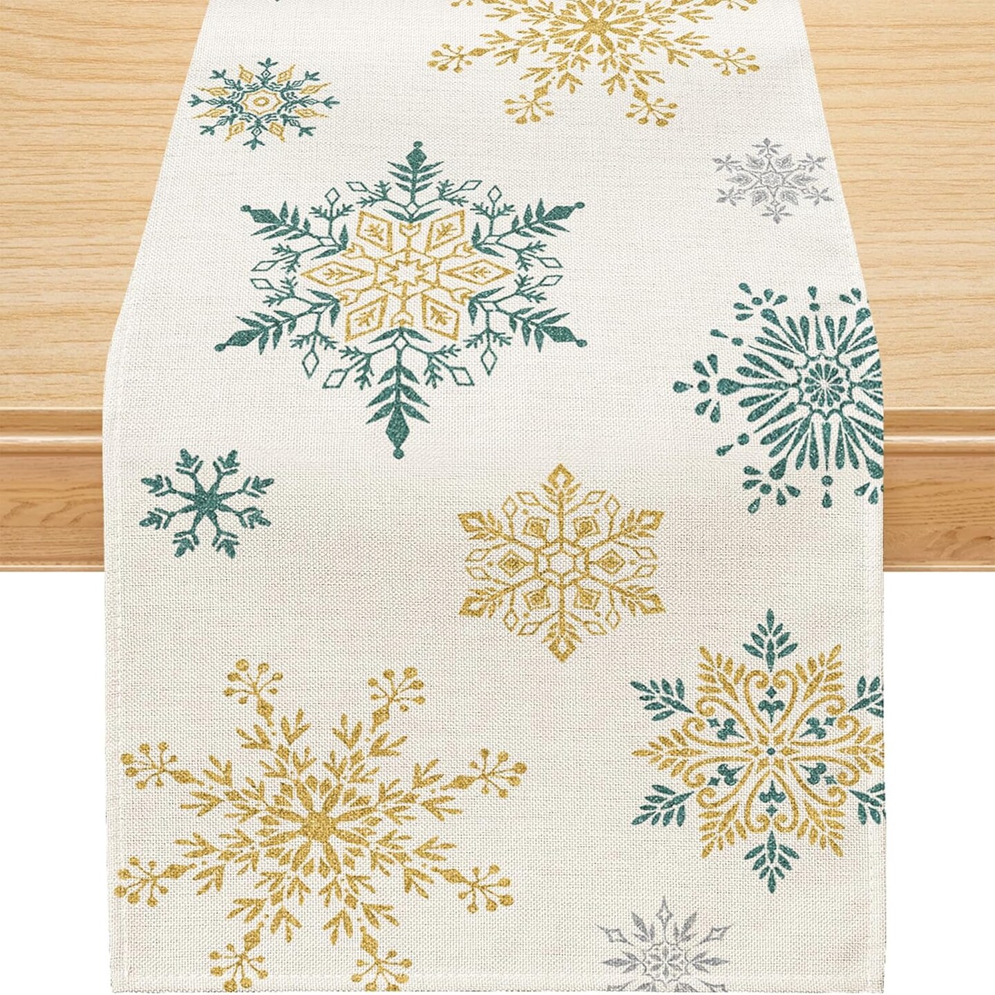 Christmas Table Runner, Christmas Decorations Snowflake Christmas Runner for Table