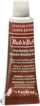 AMACO Rub n Buff Wax Metallic Finish - Rub n Buff Spanish Copper 15ml Tube - Versatile Gilding Wax for Finishing Furniture Antiquing and Restoration - Rub and Buff Colors Single Tube