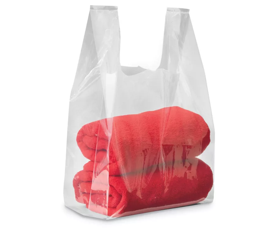 Super Tough T-Shirt Bags Plain 12 x 7 x 22 Inch