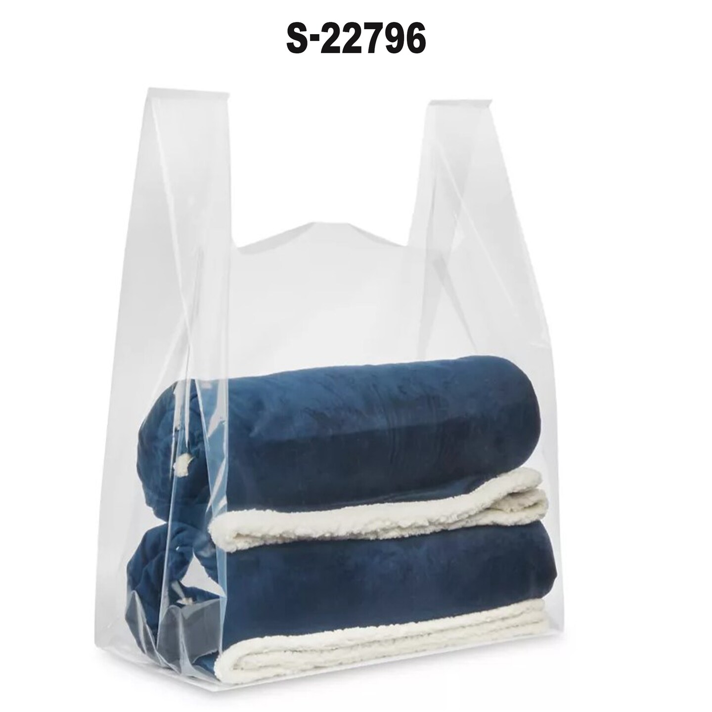 Super Tough T-Shirt Bags Plain 20 x 10 x 30 Inch