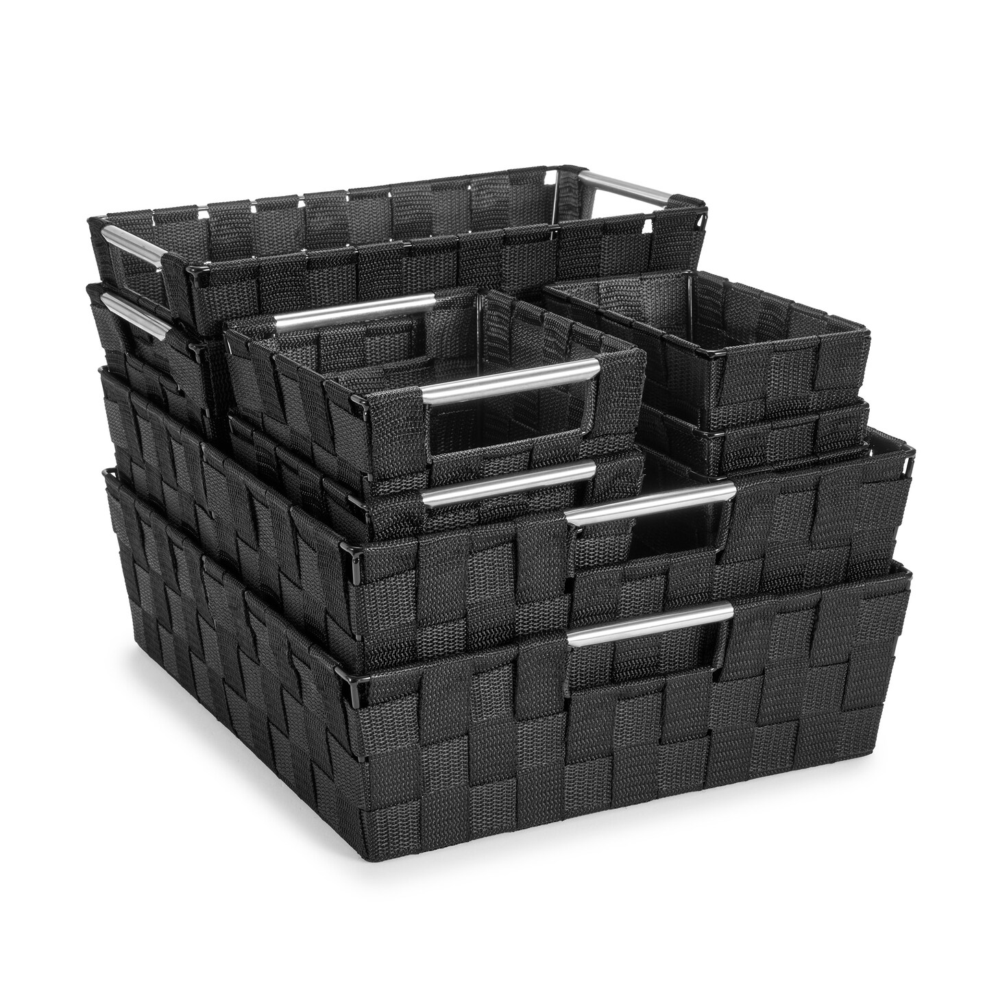 Sorbus 9 Piece Variety Size Hand-Woven Storage Baskets - for Home & Closet Organization
