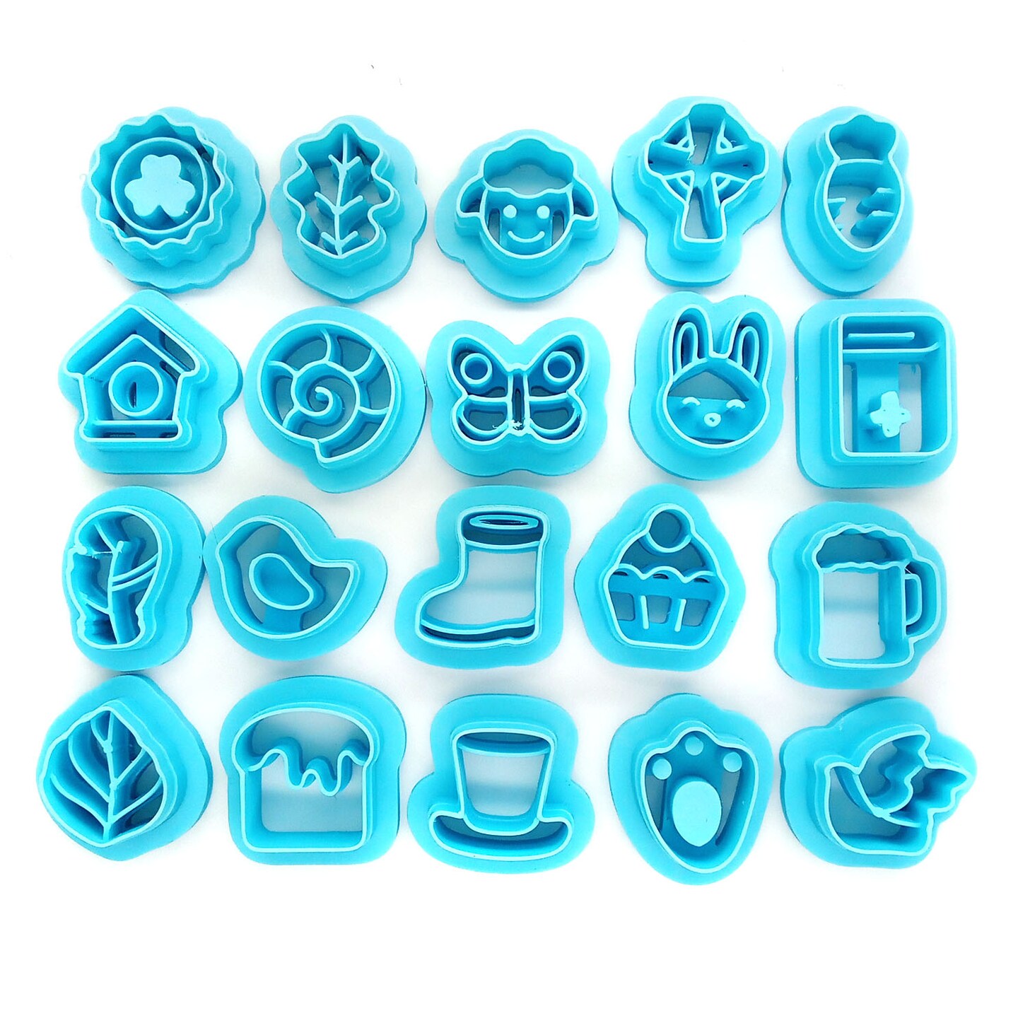 Spring Themed Clay Cutters, 20 pc, Tiny Shapes for Studs, Adorabilities