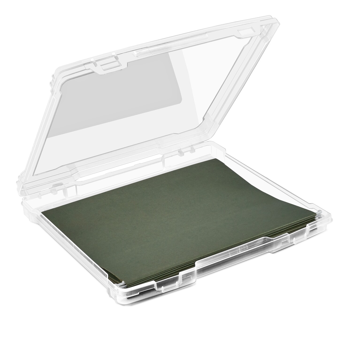 Sorbus Art Supplies Storage Containers - Clear Plastic Stackable Storage Box with Snap-Tight Closures for Crafts, Board Games, Photos - Made in the USA