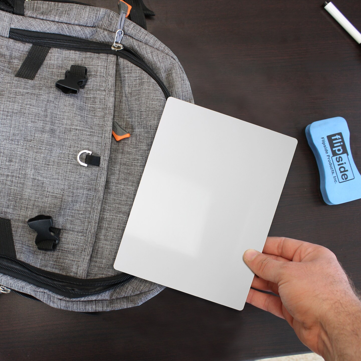 Flipside Products 9.5" x 12" Dry Erase White Boards, Classroom Pack, Single-Sided Lapboard For Class, Reusable For Group Participation