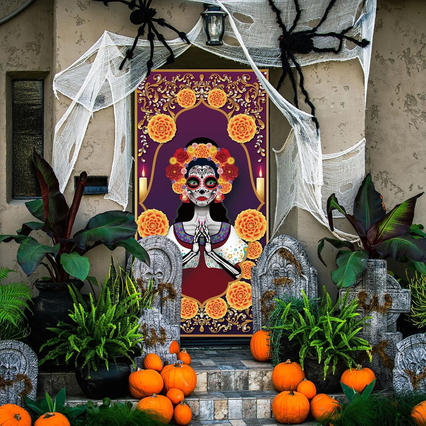 Day of The Dead Sugar Skull Door Cover