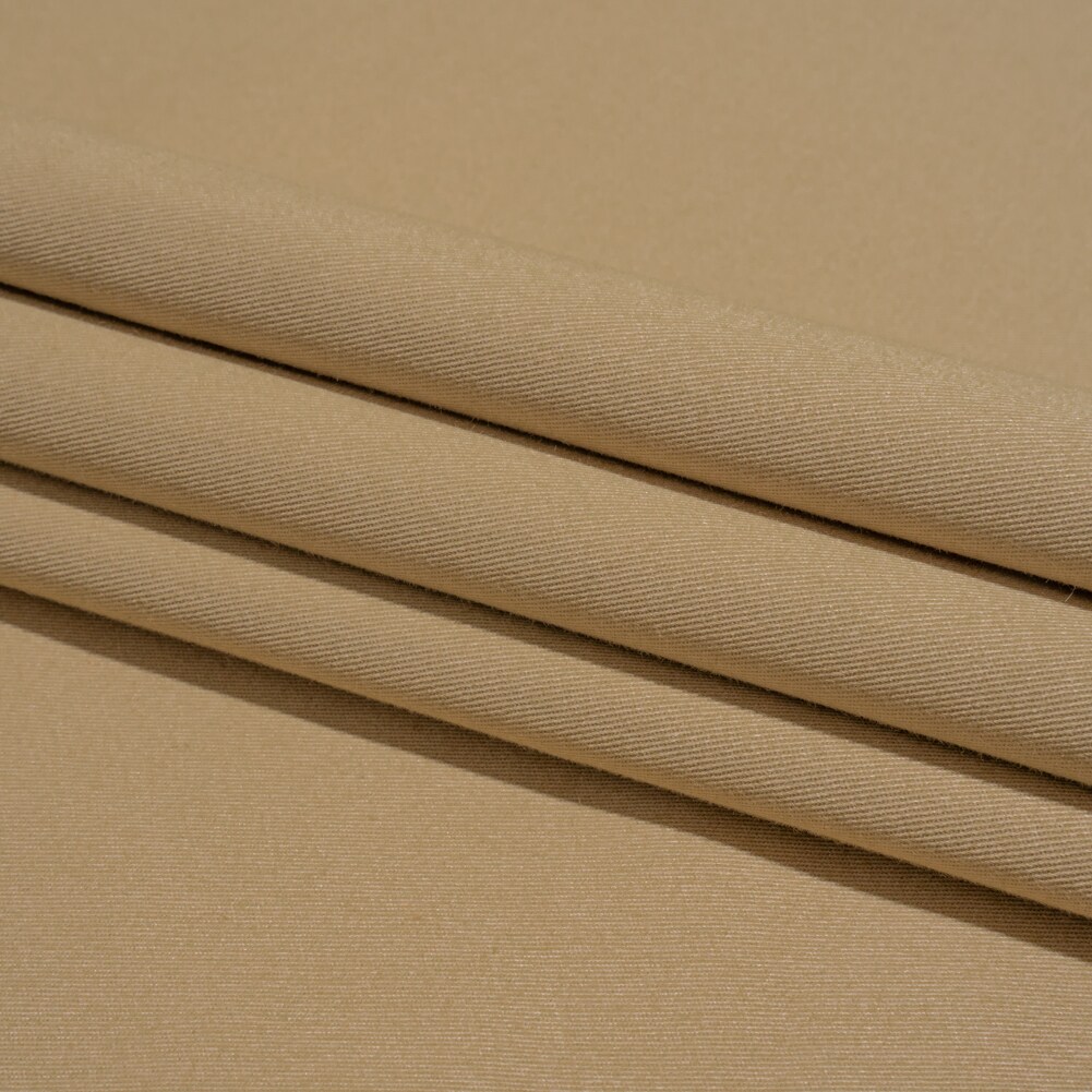 1 Yard Carbon Brushed Stretch Khaki Twill Beige