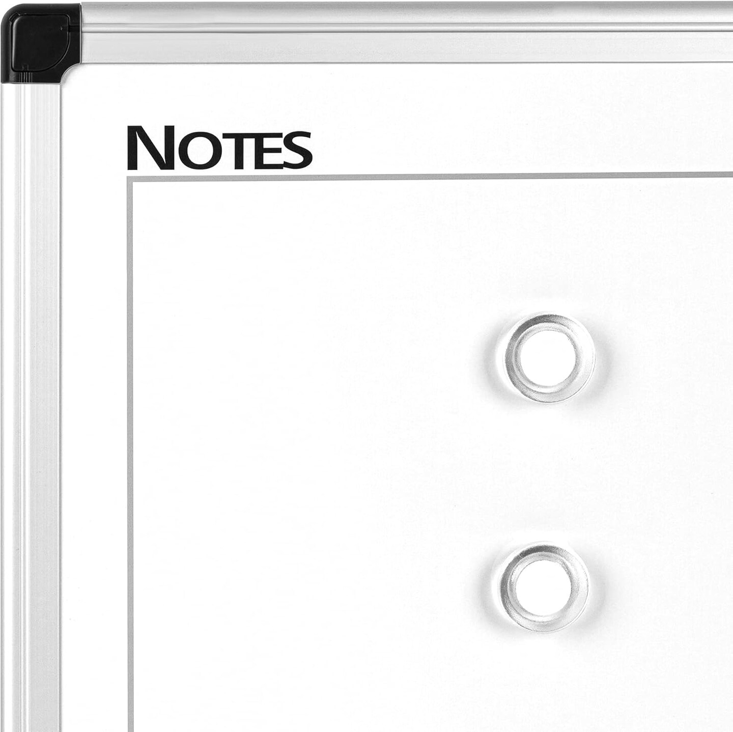 VUSIGN Monthly Calendar Whiteboard Dry Erase Cork Board Combo, 24&#x22; x 36&#x22; Planning Board, Silver Aluminium Frame