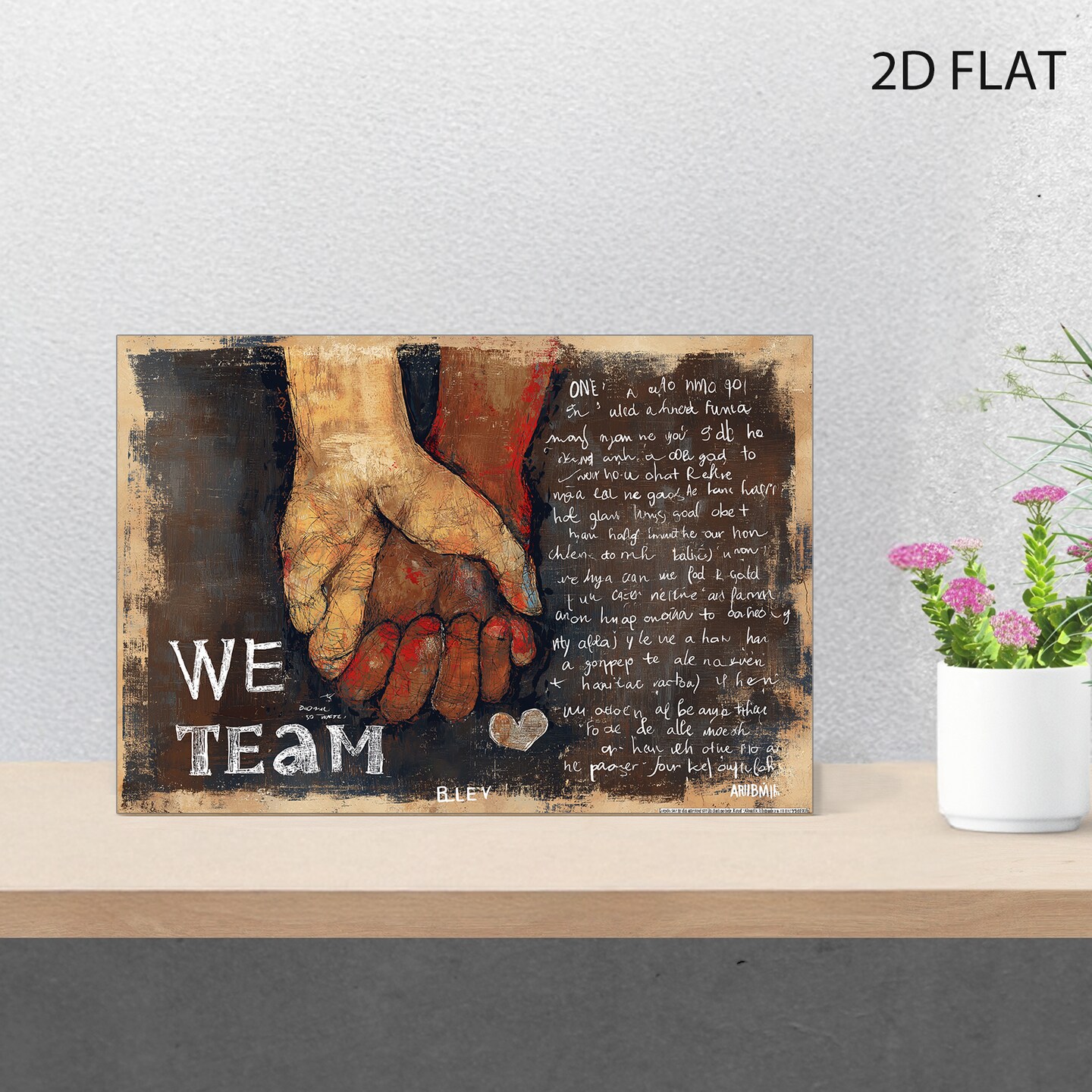Inspirational Canvas Wall Art with Pine Wood Frame - Ideal for Home and Office Decor