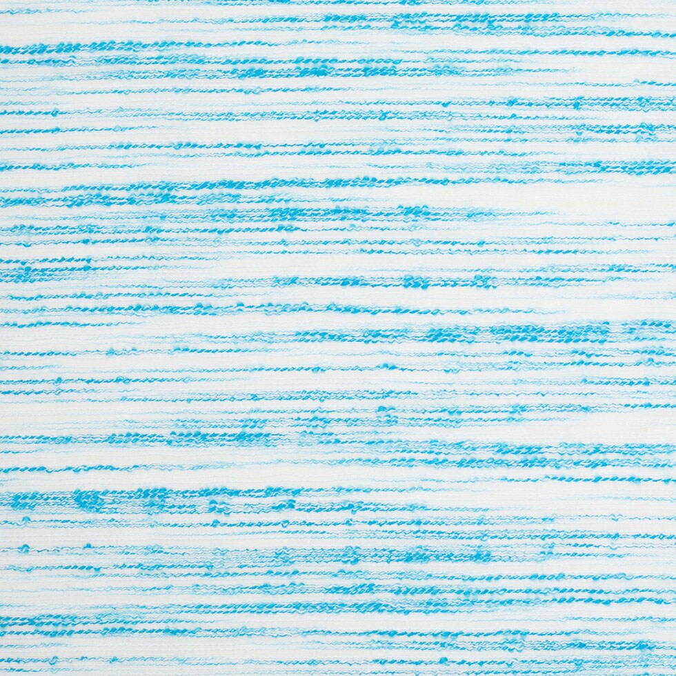 1 Yard Turquoise &#x26; White Textural Striated Cotton Blend Tweed Fabric