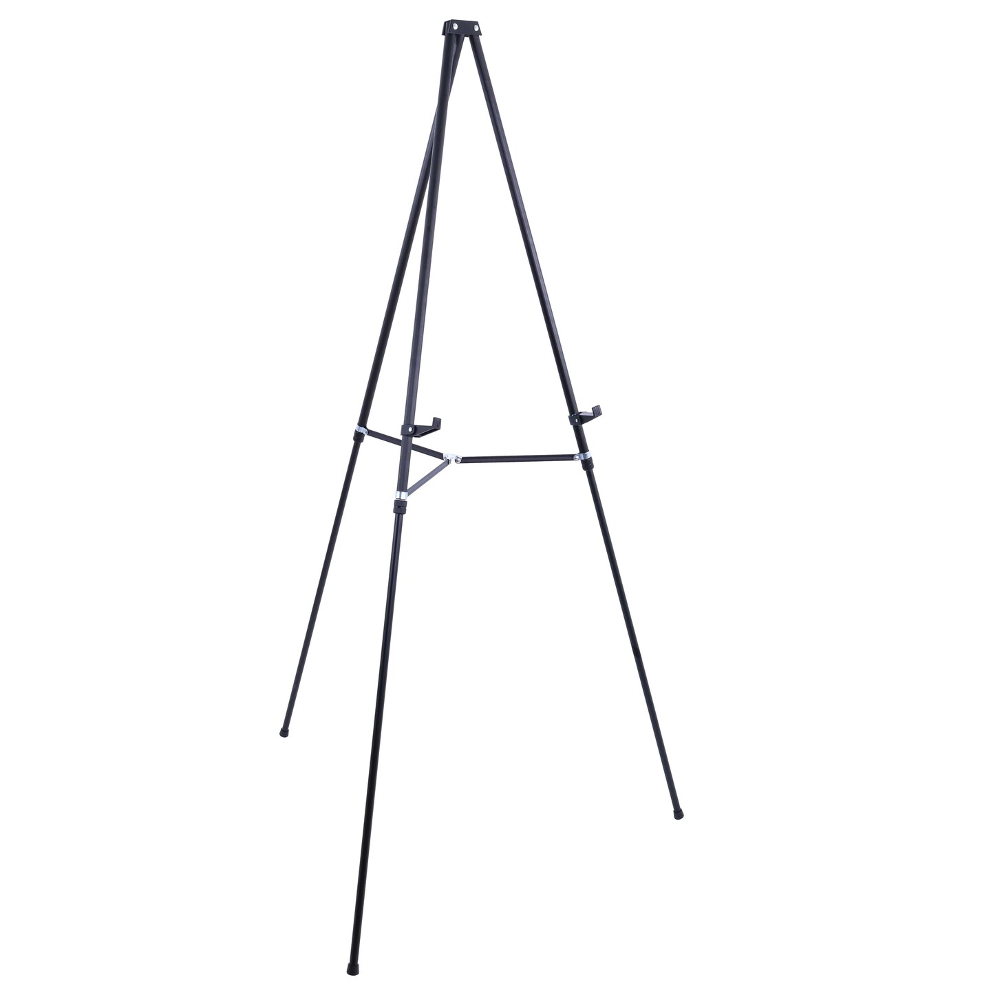 66&#x22; High Black Metal Display Easel - Large Adjustable Height Portable Easel Stand, Sign Display, Holds 25 lbs - Floor &#x26; Tabletop Easels, Painting Stand