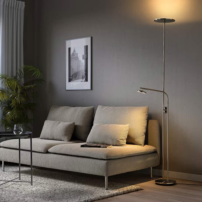 Dimmable LED Floor Uplighter with Reading Lamp