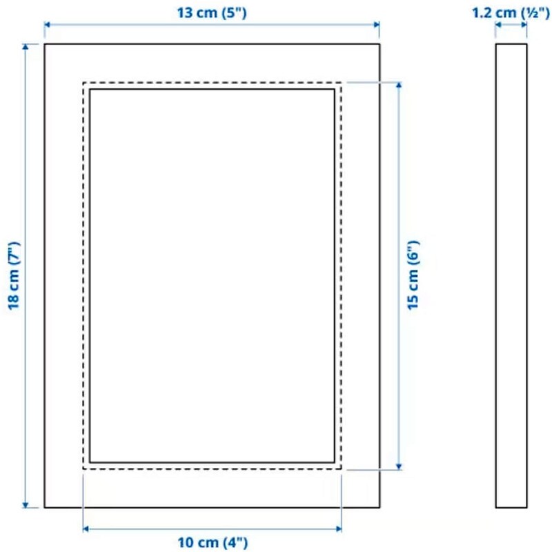 Frame Dark Gray Blue 4x6&#x22; Compact and Versatile Picture Frame