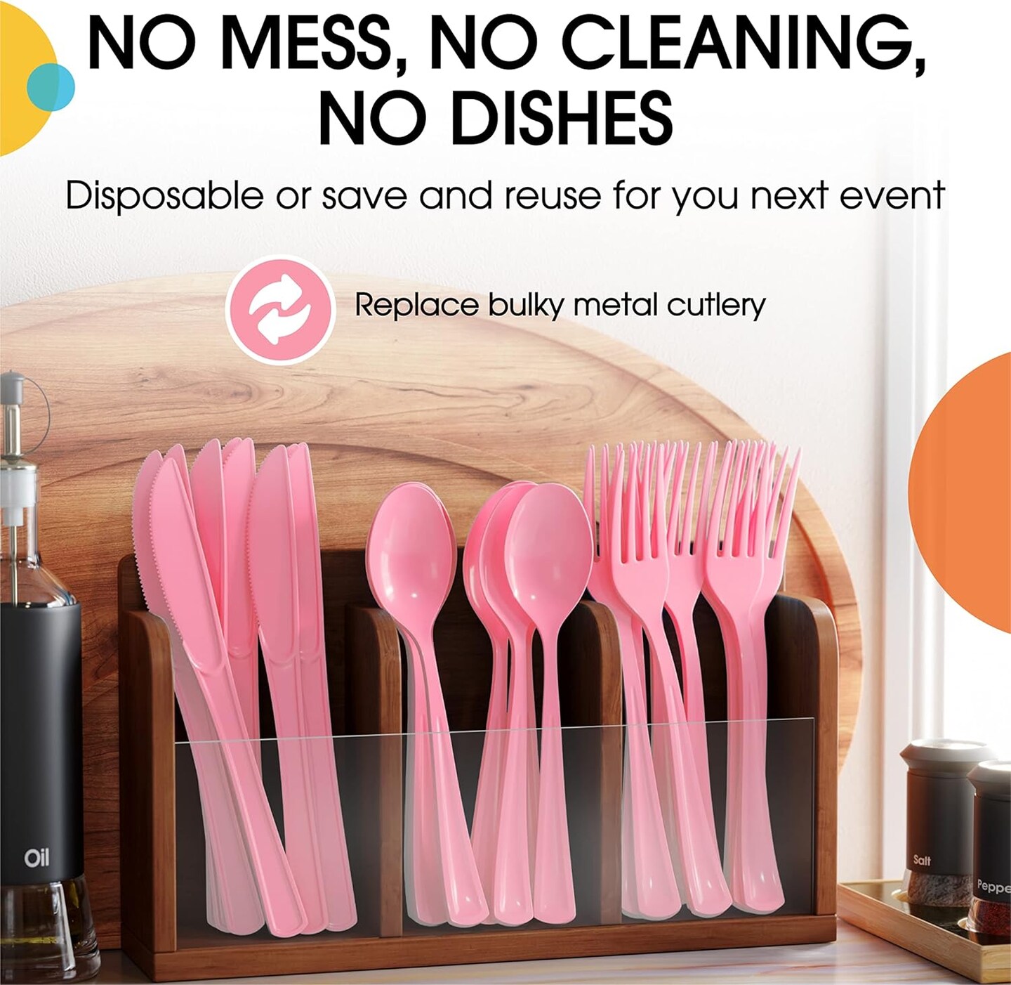 Pink Plastic Spoons 200 Pcs Pink Spoons Disposable Utensils Heavy Duty Plastic Cutlery Set Disposable Cutlery Sets Flatware Sets Silverware Set Party Supplies &#x26; Party Tableware Exquisite