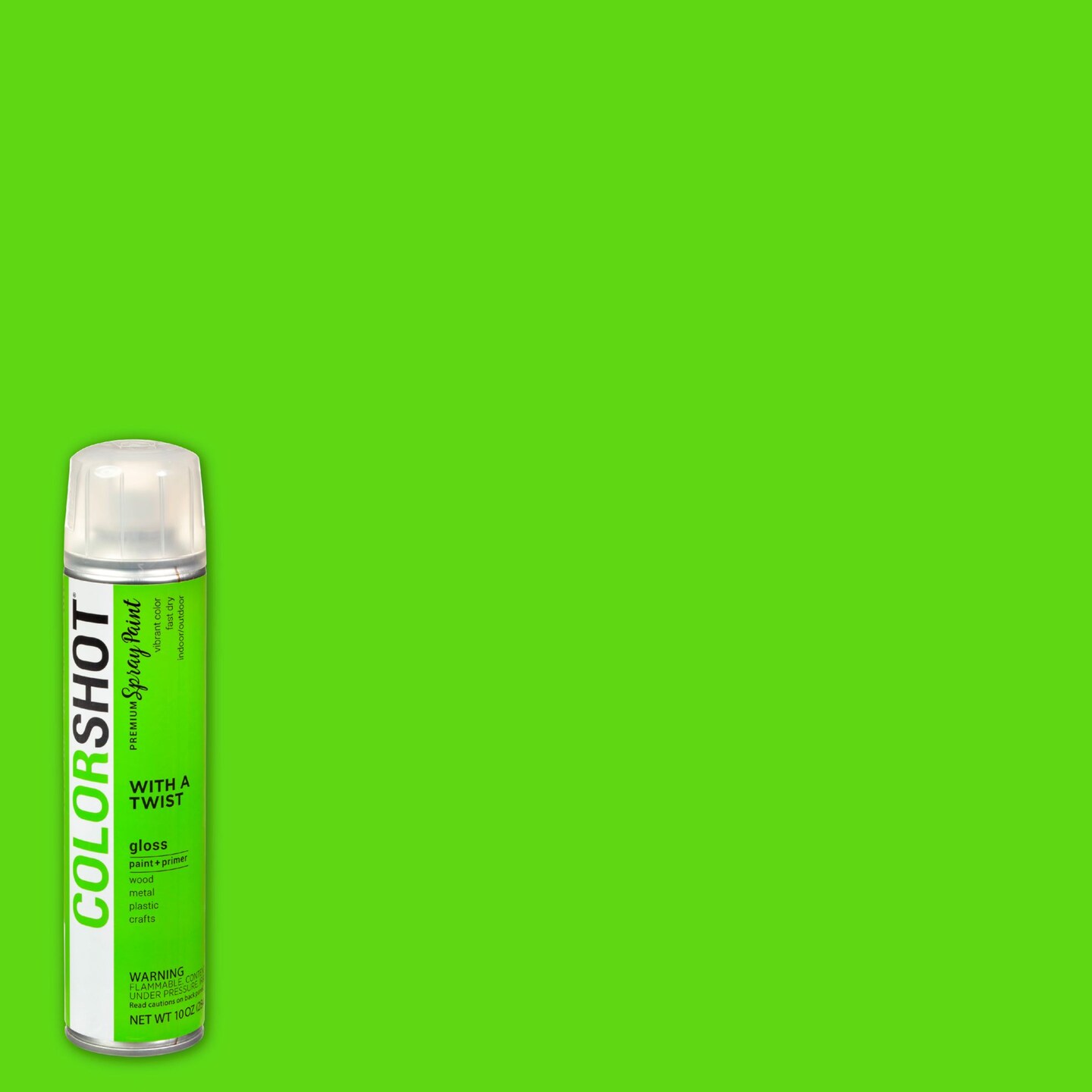 COLORSHOT Gloss Spray Paint With a Twist (Lime) 10 oz. 4 Pack