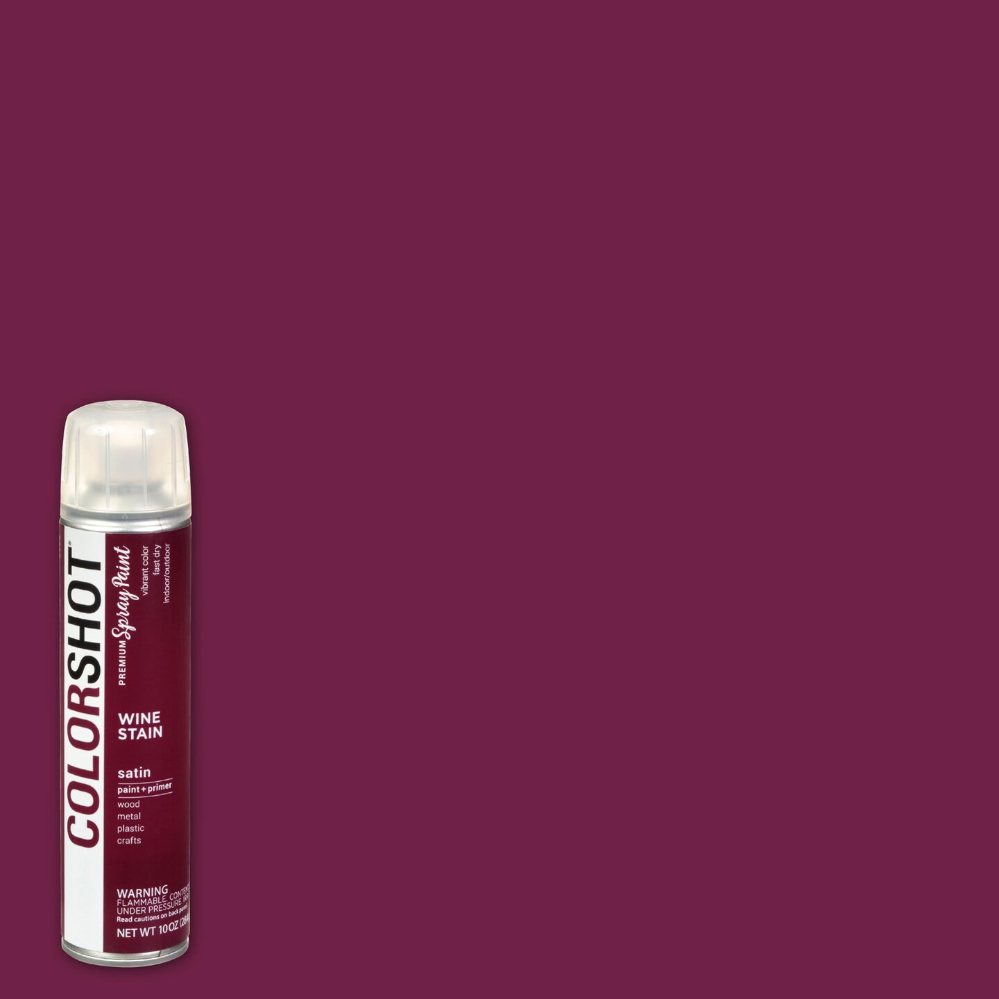 COLORSHOT Satin Spray Paint Wine Stain (Burgundy) 10 oz. 4 Pack
