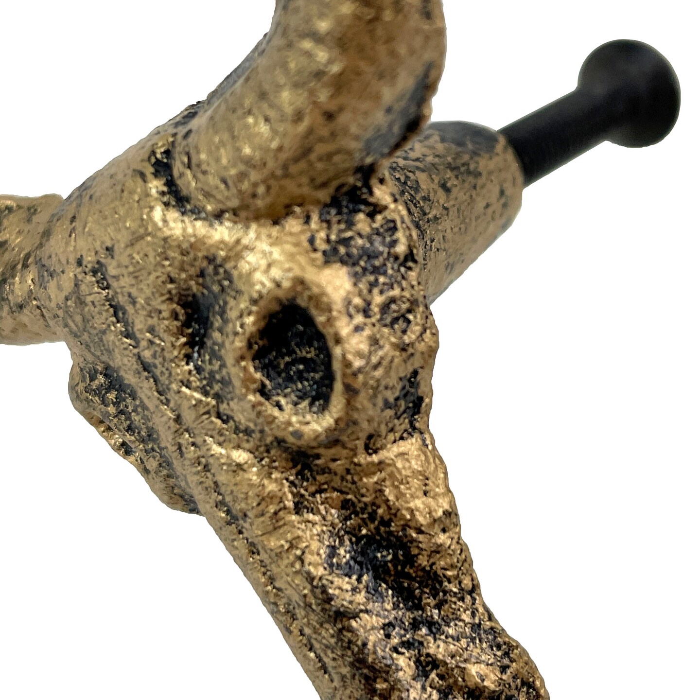 Rustic Cast Iron Western Steer Skull Drawer Pulls Home Cabinet Knobs - Set of 6