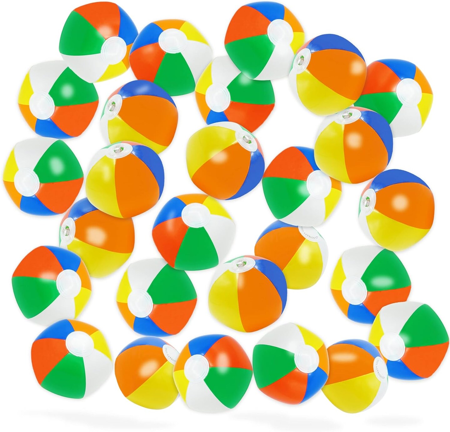 4E's Novelty mini beach balls – 28 Pack 4" inflatable beach balls for pool party favors for kids