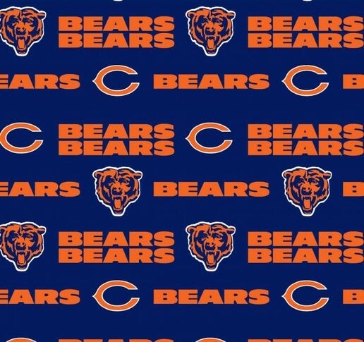 Licensed NFL Chicago Bears Cotton 6312D Fabric by the Yard