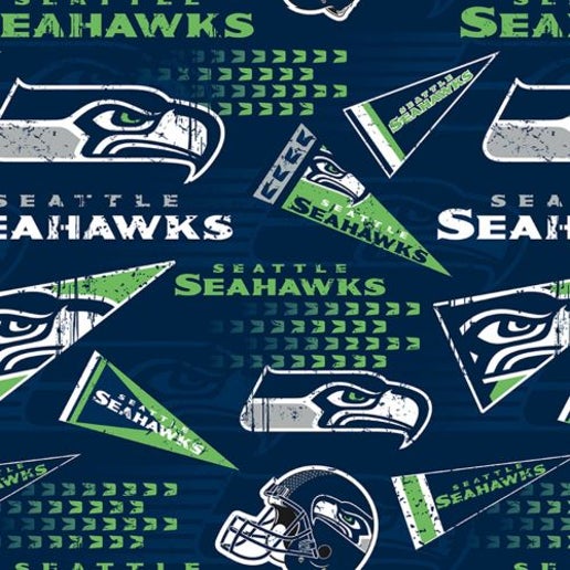 Licensed NFL Seattle Seahawks Cotton 14449-D Fabric by the Yard