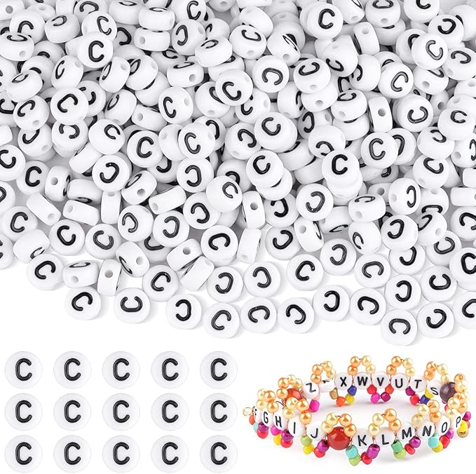 500pcs Letter Beads - Alphabet Beads for Friendship Bracelets & DIY Jewelry Making Kit