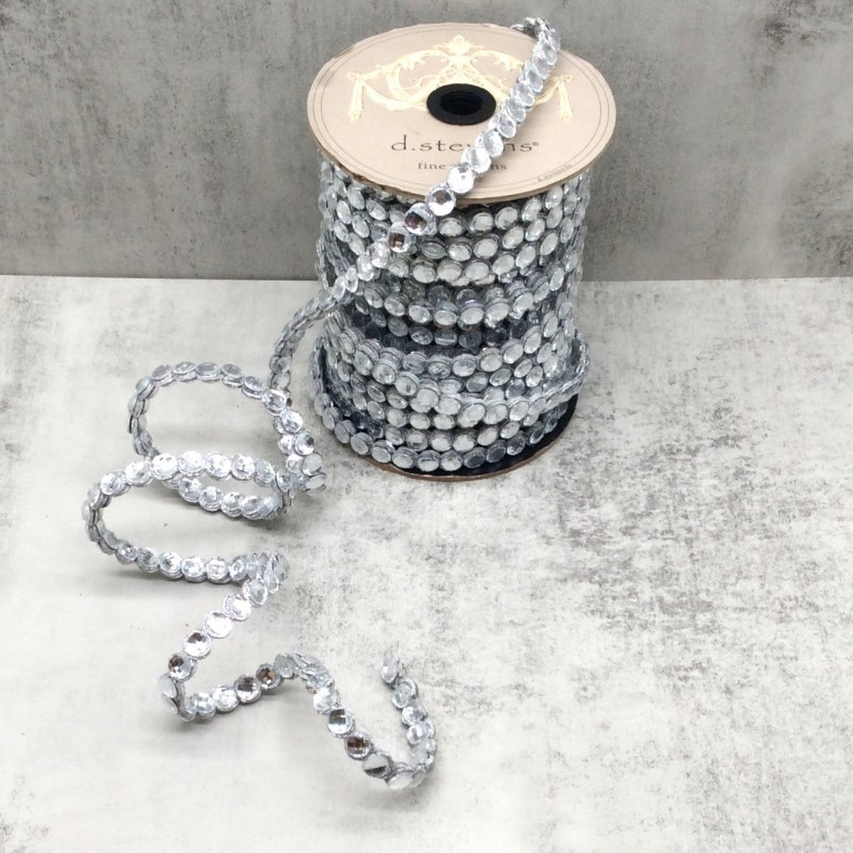 .5&#x22; Crown Jewel Garland Ribbon: Crystal (10 Yards)