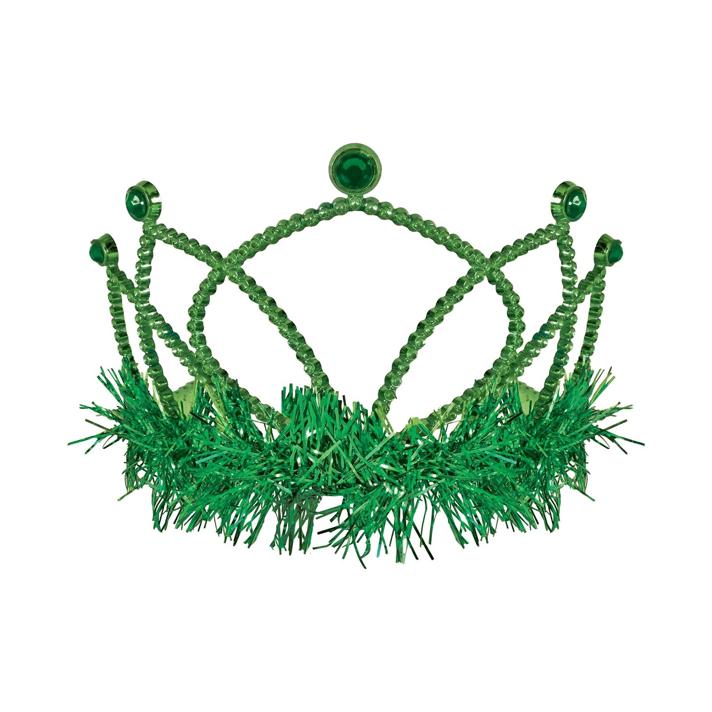 12 Pack Bulk Green Plastic Tiara with Combs Spirit & School Pride
