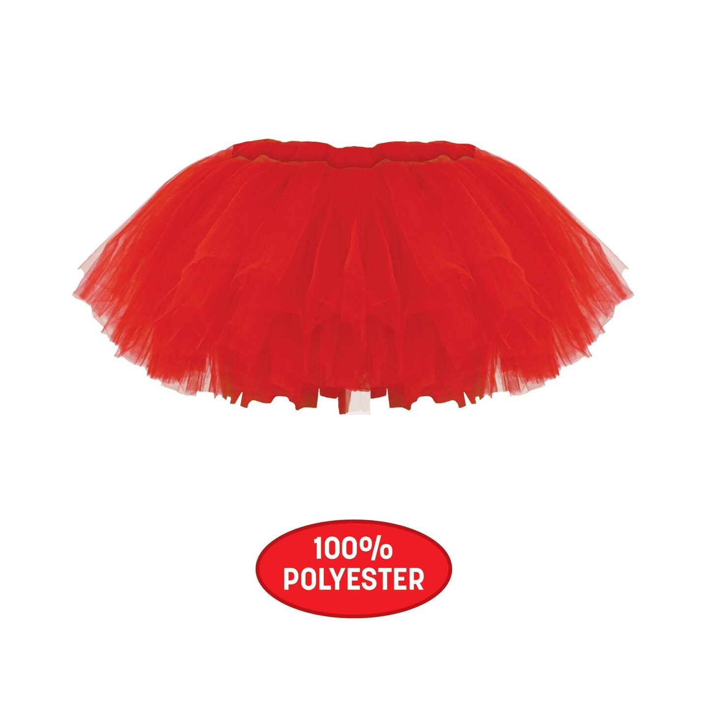 6 Pack Bulk Red Tutu Skirt One Size Fits Most for Spirit & Halloween