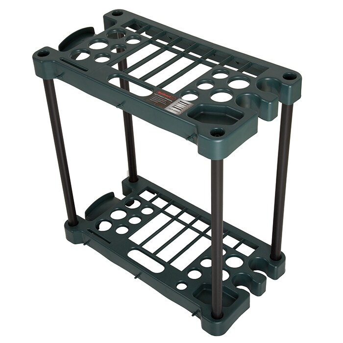 Stalwart Compact Garden Tool Storage Rack For 30 Tools Durable Plastic 24In Height