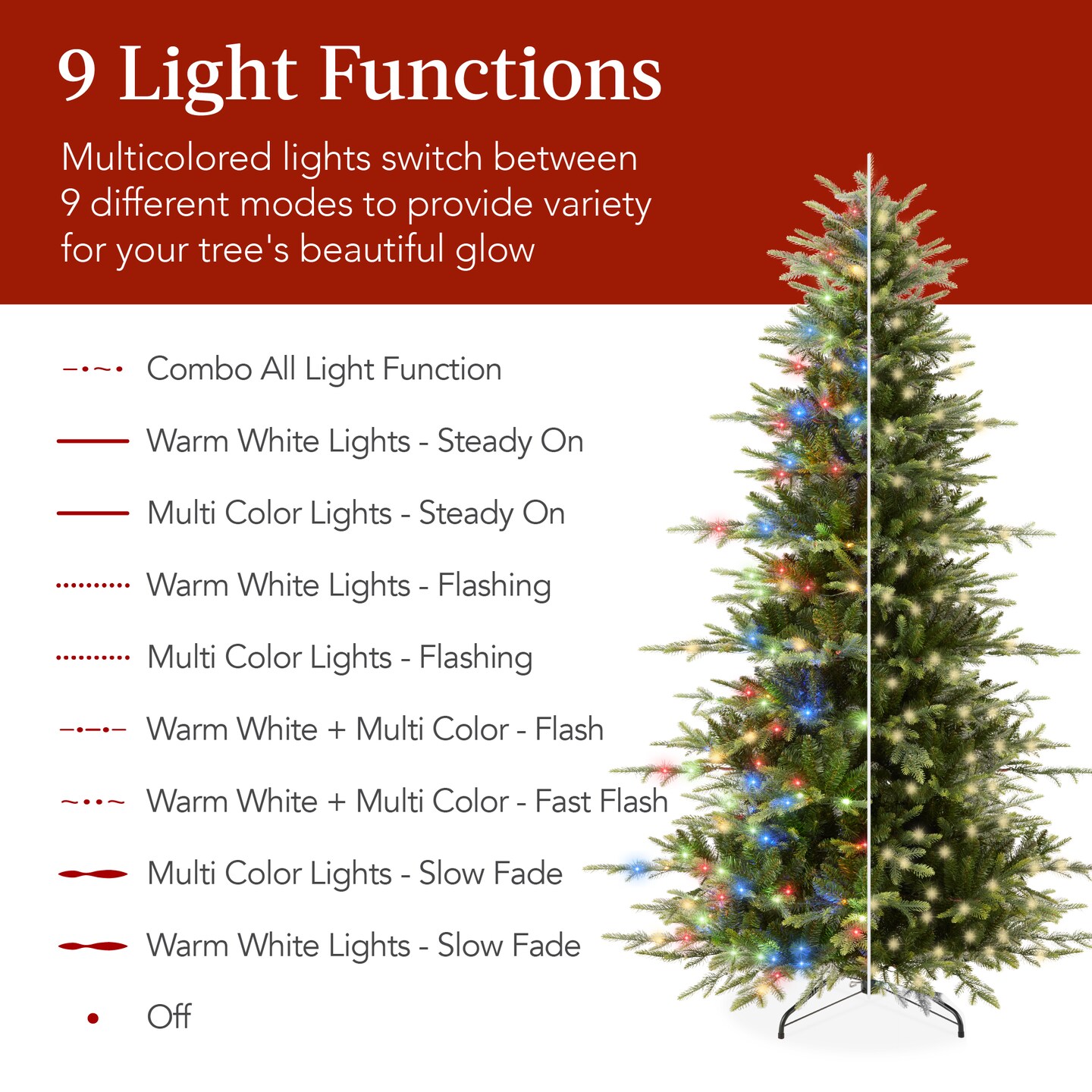 Best Choice Products Pre-Lit Artificial Aspen Noble Fir Christmas Tree w/ Branch Tips, LED Lights