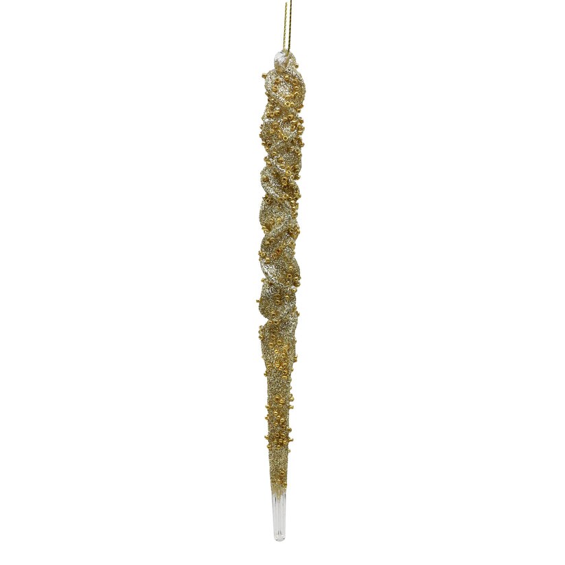 8&#x22;GLASS CRYSTAL ICICLE DROP