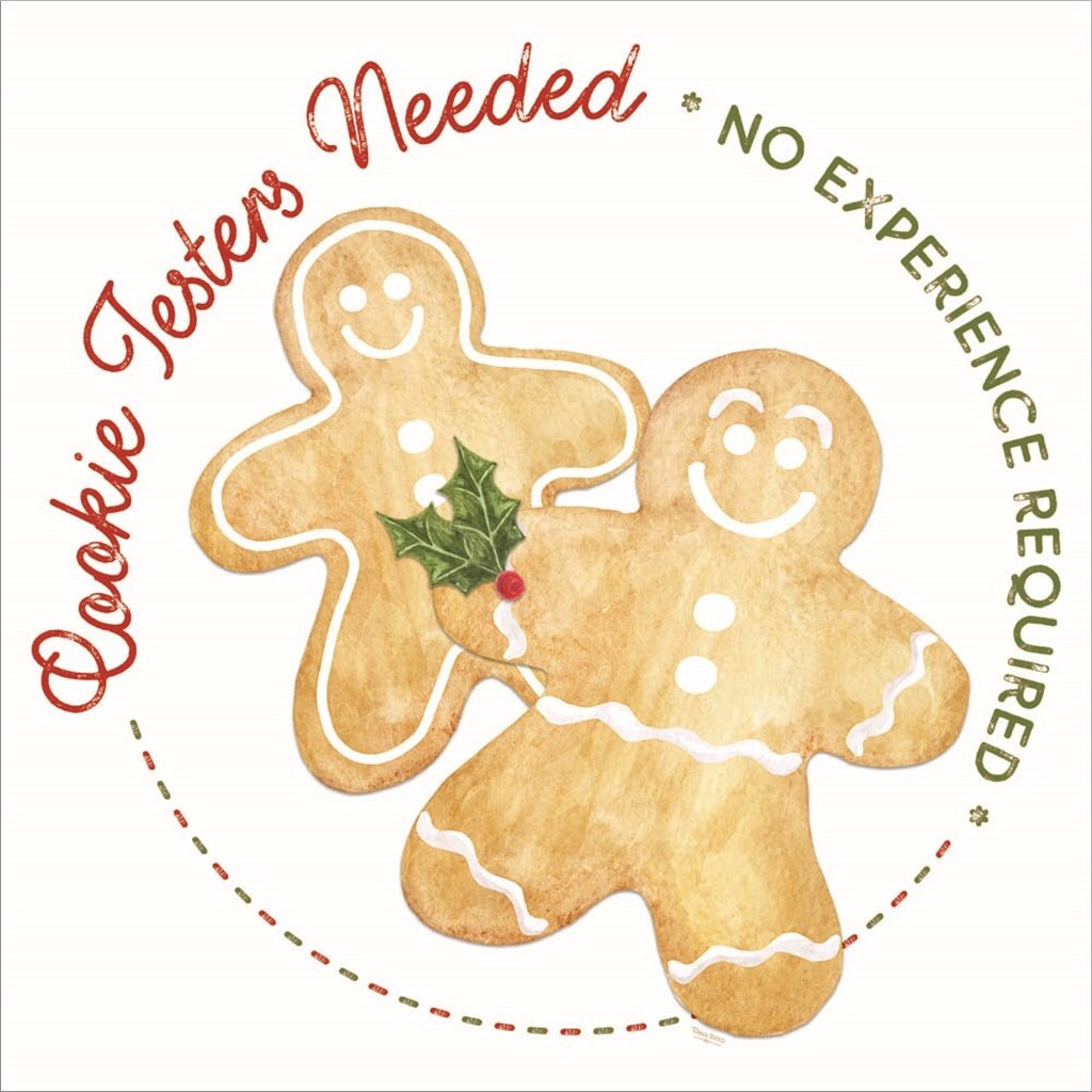 Home Cooked Christmas III-Cookie Testers by Tara Reed 12" x 12" Canvas Wall Art