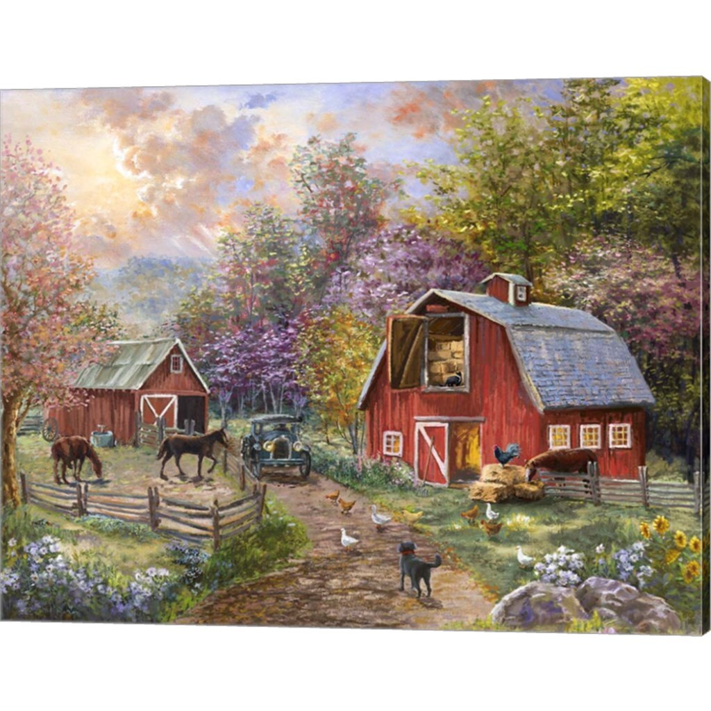 Horse Farm Glen by Nicky Boehme 20&#x22; x 16&#x22; Canvas Wall Art