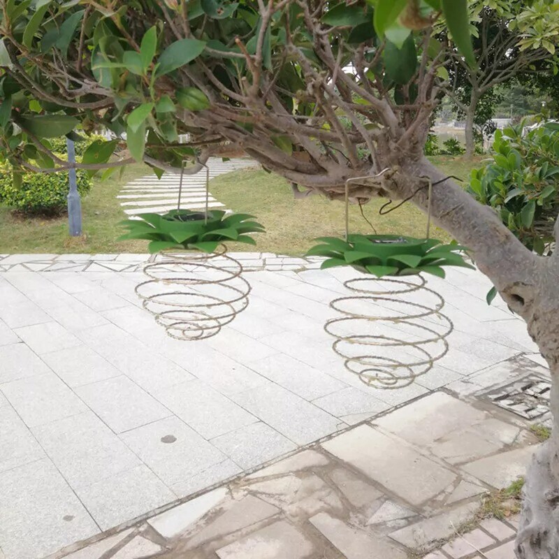 Solar Wind Chimes Lights LED Pineapple Color Changing Hanging Lamp Garden Decor